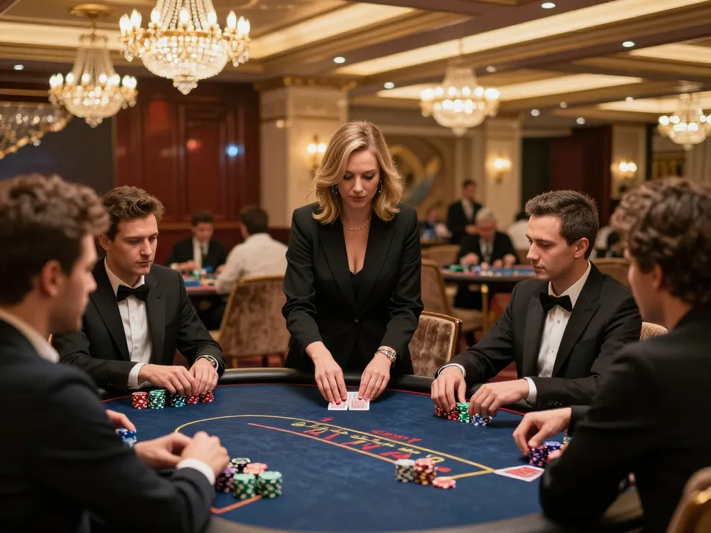 Players enjoying a high-stakes poker game at da88vip’s VIP lounge, showcasing luxury gaming ambiance.