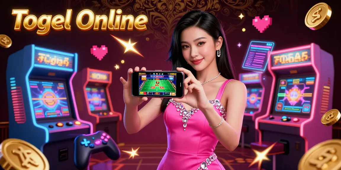 Experience Togel Online with 3D casino elements and a stylish gamer in a vibrant atmosphere.