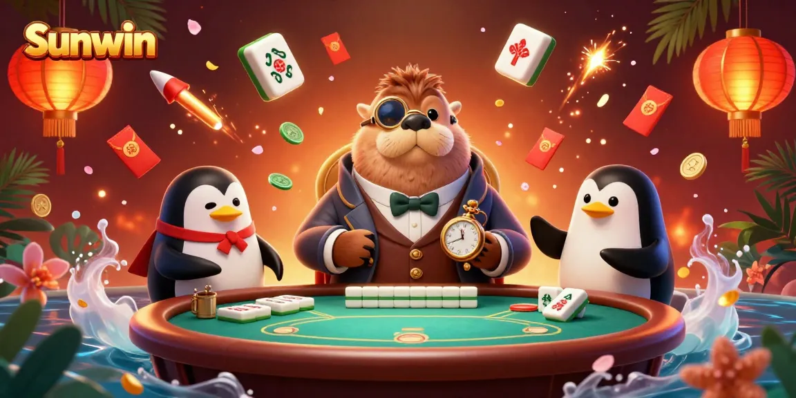 Experience thrilling gameplay at Sunwin with a jolly walrus bluffing at the poker table.