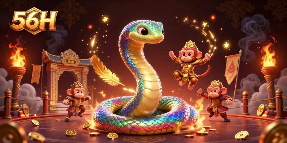 Experience the magic of 56H at an exhilarating online casino with vibrant characters and exciting game elements.