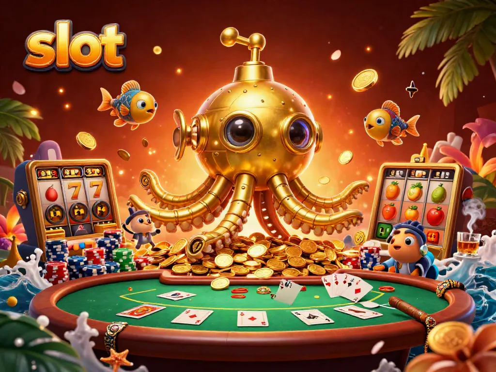 Mendapatkan keberuntungan di slot dengan mesin slot emas yang megah dan simbol keberuntungan lainnya.