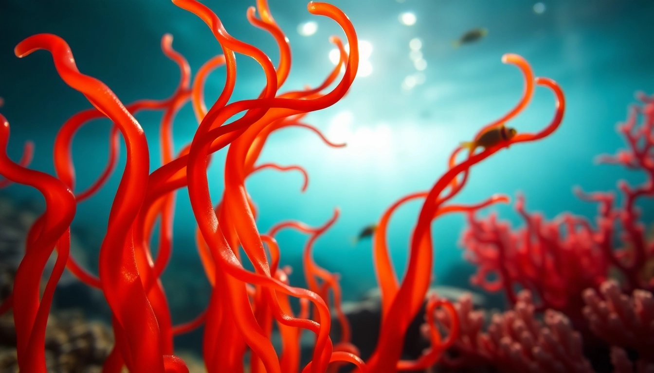 Understanding astaxanthin explained through vivid imagery of marine algae showcasing vibrant colors and textures.