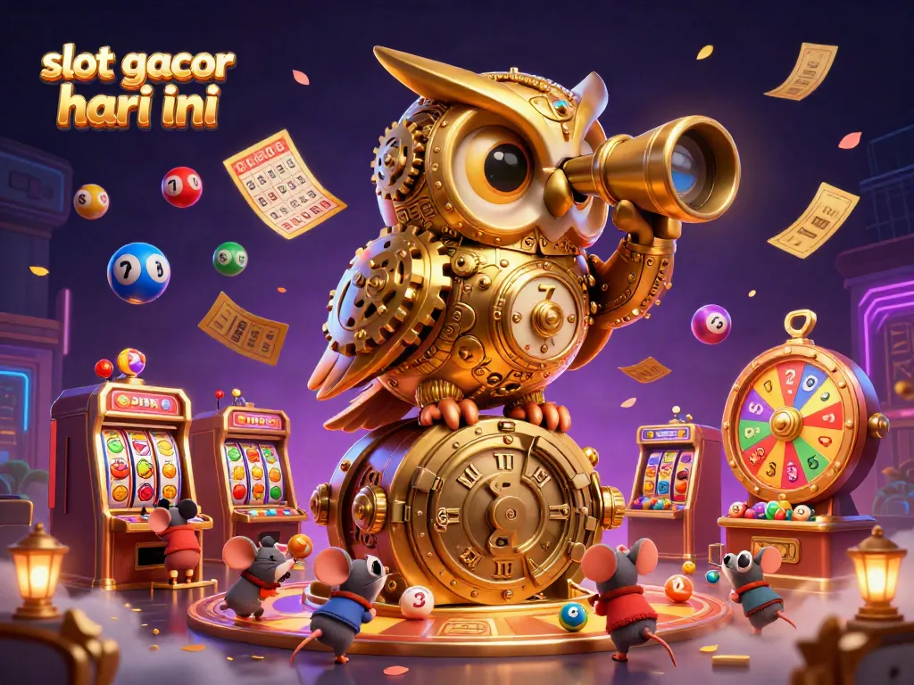 Experience the thrill of slot gacor hari ini with dynamic characters and exciting casino elements in this rich 3D illustration.