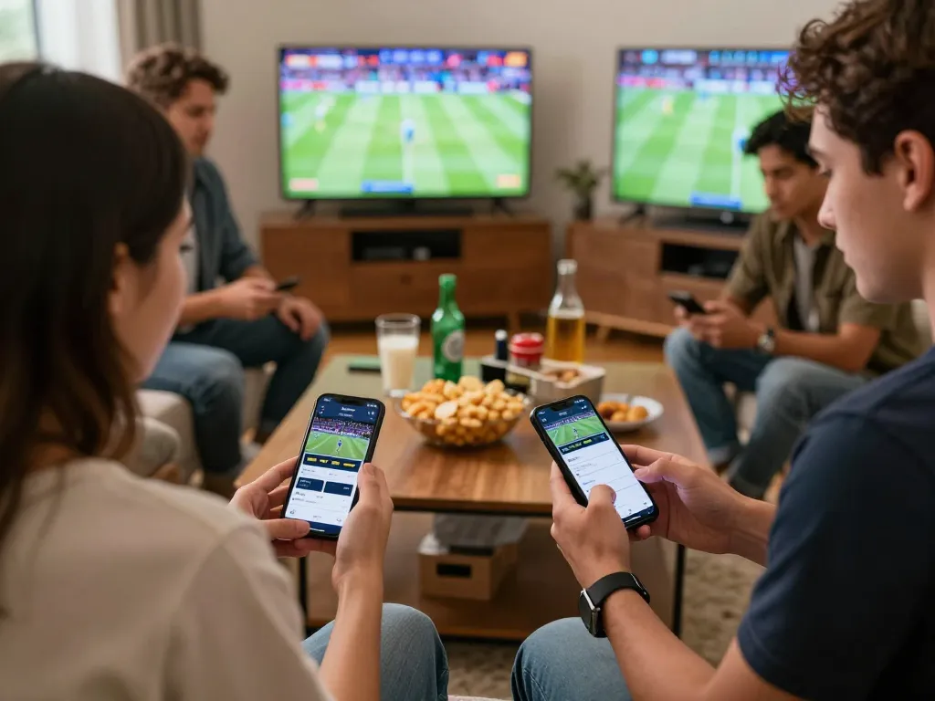 Sunwin app displayed on smartphone for sports betting, capturing excitement of live games.