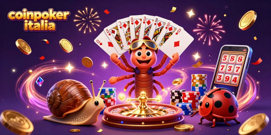 Gioca su CoinPoker Italia e scopri un dealer millipede e una pletora di elementi di poker vivaci.