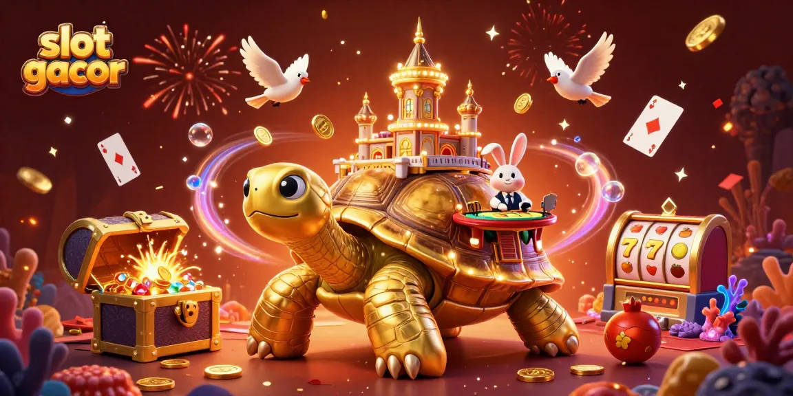 Experience thrilling gameplay with slot gacor featuring vibrant illustrations and golden casino elements.
