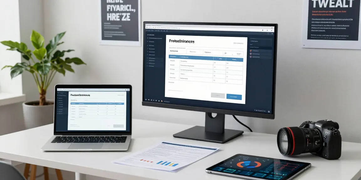 Detect fake invoice using advanced software analysis in a modern workspace.