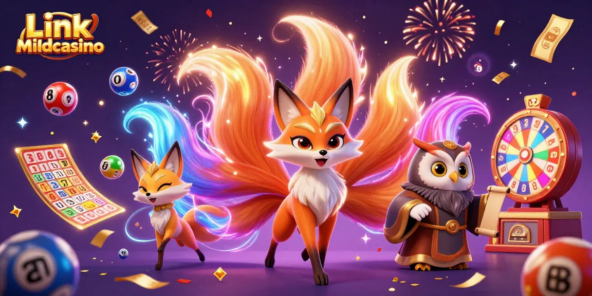 Experience the excitement at Link Mildcasino with a vibrant 3D illustration of a magical scene.