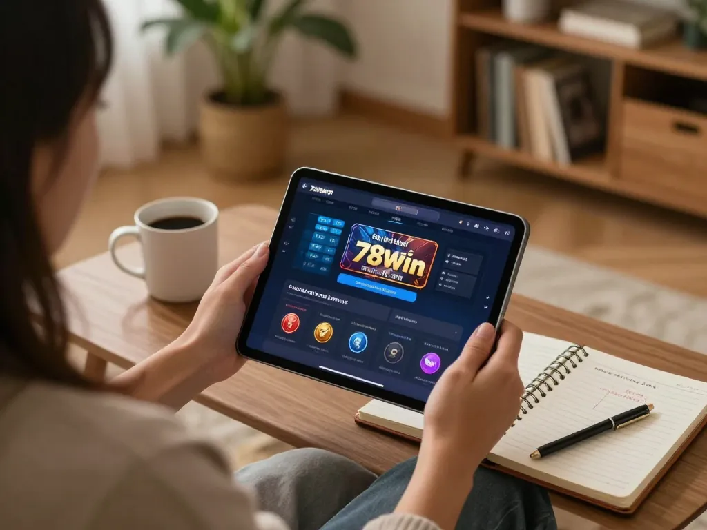 Engage with 789win link mới while enjoying online casino gameplay on a cozy tablet setup.