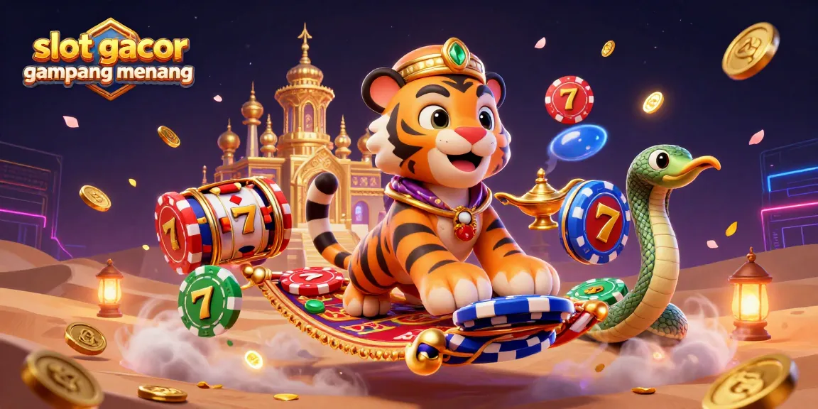 Experience the thrill of slot gacor gampang menang with vibrant symbols and characters in an exciting casino scene.