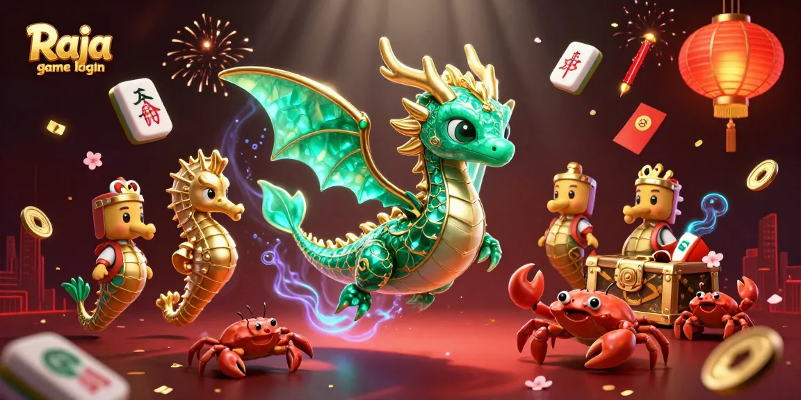 Engage in Raja game login for exciting gameplay with vibrant 3D casino illustrations.