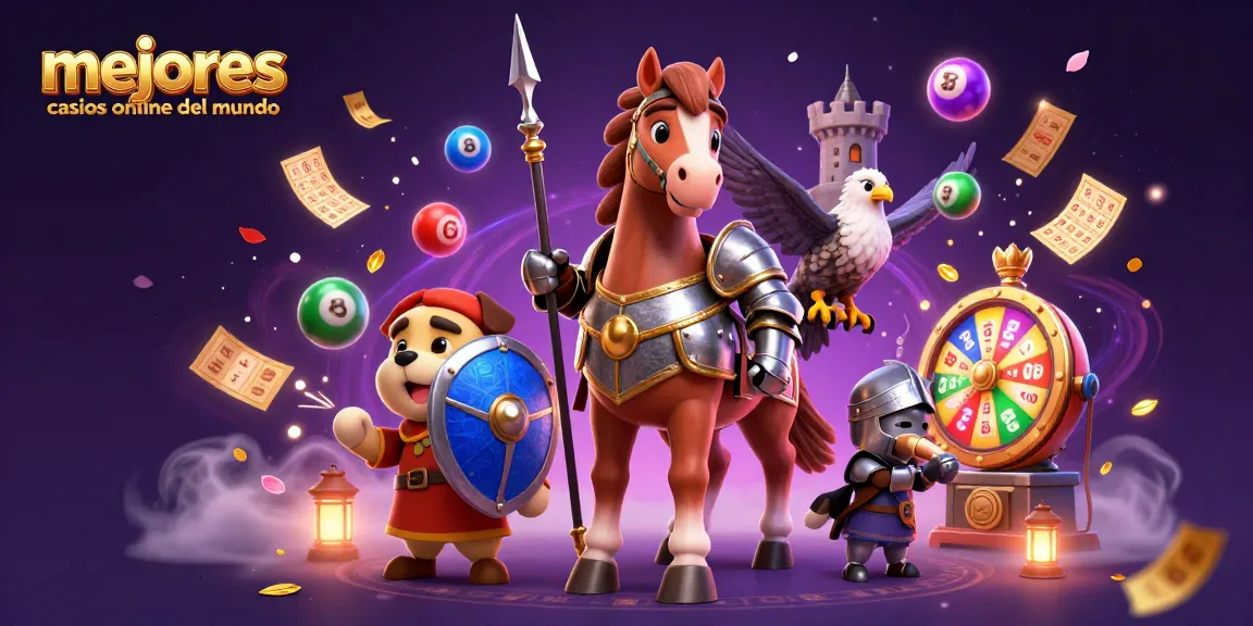 Descubre los mejores casinos online del mundo mientras juegas con un caballero y su escudero en un entorno lleno de diversión.