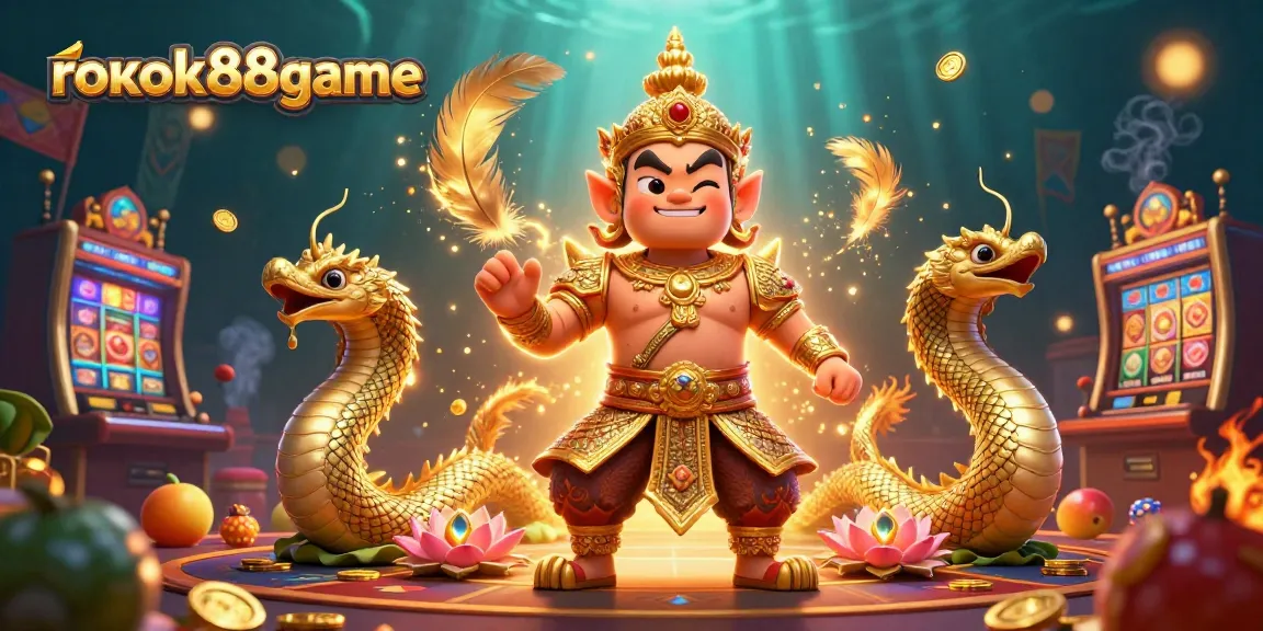 Engage in thrilling casino adventures with rokok88game, featuring captivating 3D characters amid immersive slot machine action.