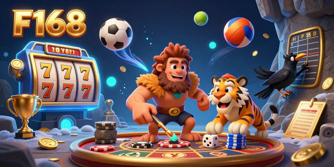 Experience dynamic action at F168's casino with vibrant graphics and exciting gaming elements.
