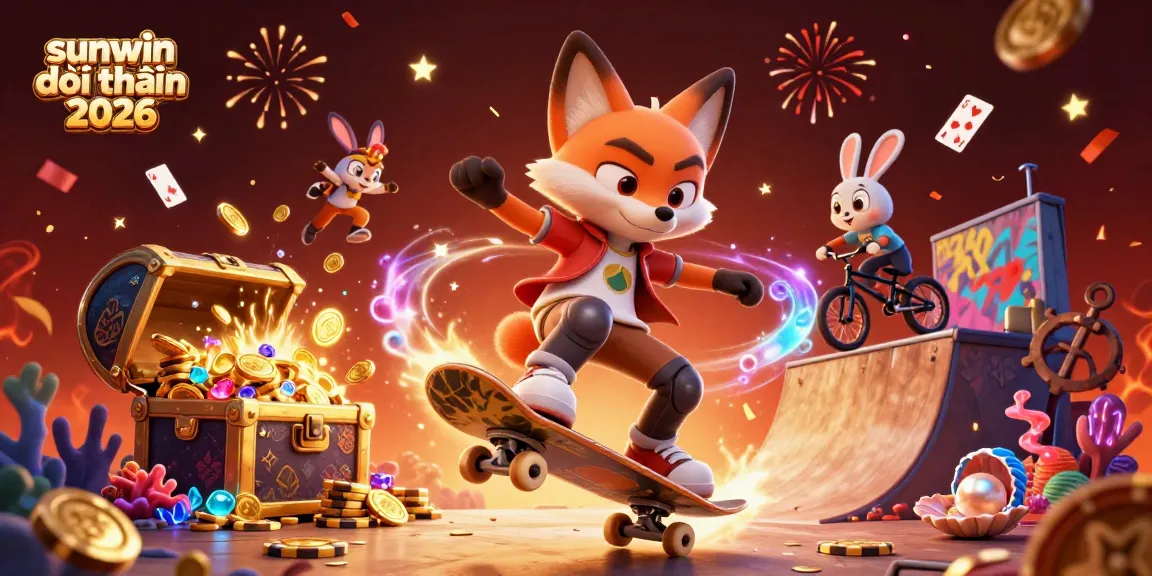 Experience thrilling gaming with sunwin đổi thưởng 2026, highlighted by exciting characters and rich casino elements.