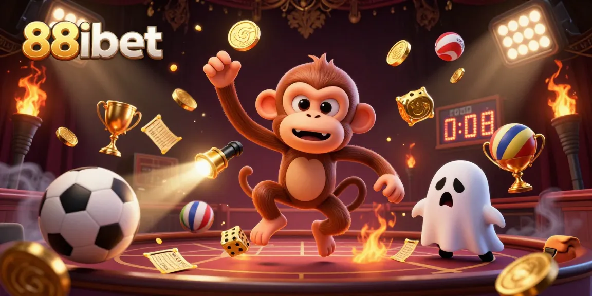 Engage with vibrant gaming at 88ibet as a poltergeist monkey juggles golden rewards.