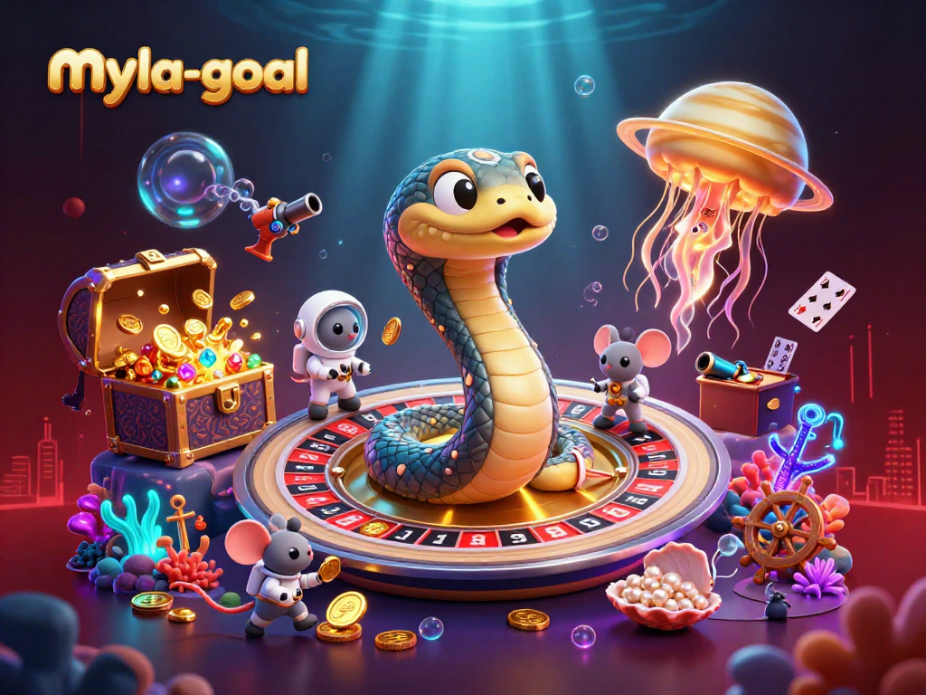 Experience the thrilling universe of myla-goal with astronaut mice betting on a cosmic roulette!