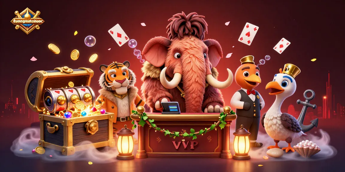 Experience the thrills of duongmatchuoc with vibrant colors, spinning slot reels, and playful characters.
