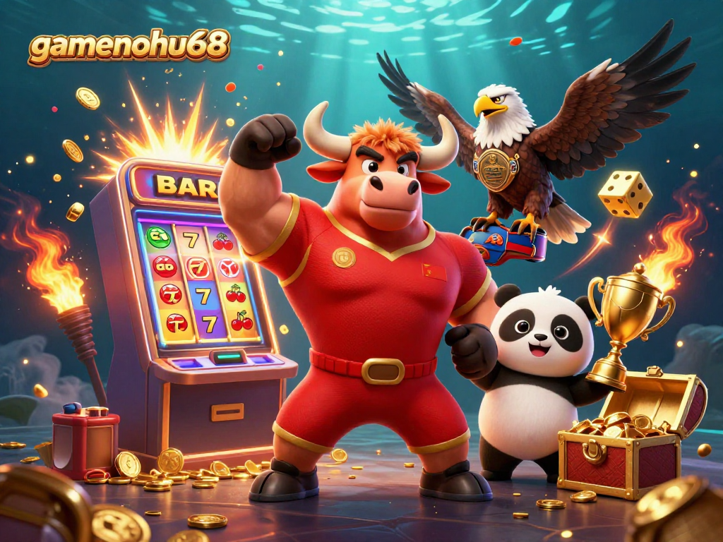 Experience thrilling wins with gamenohu68's vibrant casino action featuring dynamic characters and jackpot symbols.