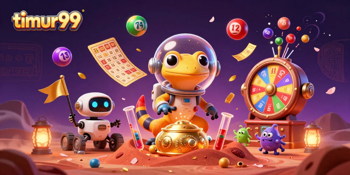 Engage in thrilling gaming activity with timur99 beneath vibrant lottery balls and spinning wheels.