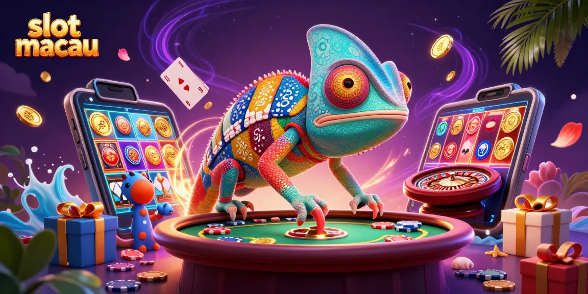 Experience thrilling gameplay with slot macau, featuring a colorful scene of casino elements and animated characters.
