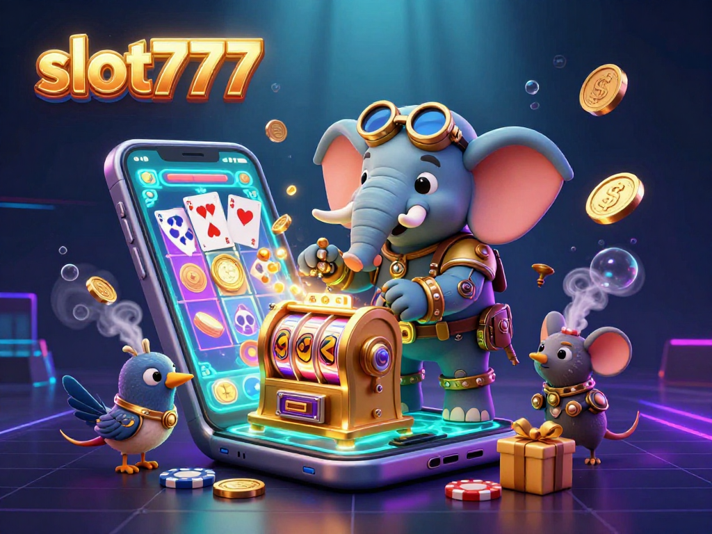 Spin the reels on the slot777 slot machine with golden coins and vibrant game visuals.