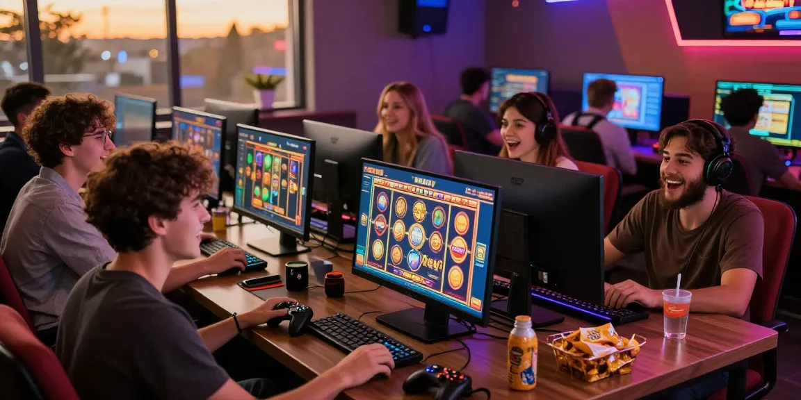 Group enjoying a gaming session with slot 4d on screen in a cozy atmosphere.