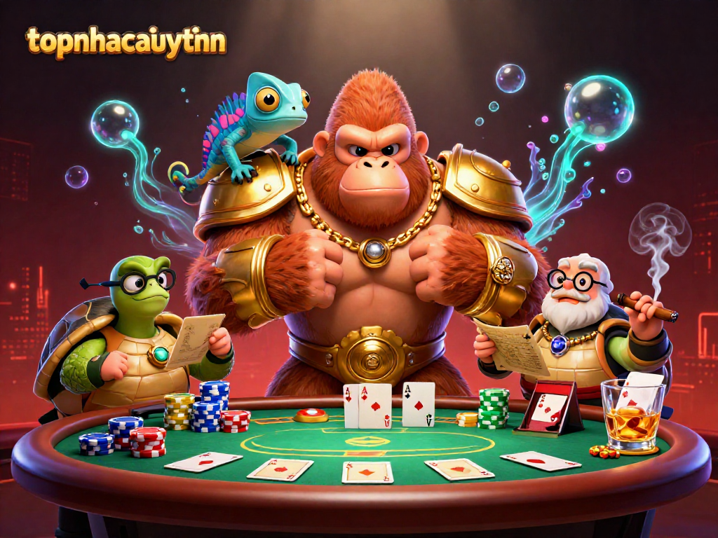 Experience thrilling gameplay in topnhacaiuytinn with a powerful gorilla king and his colorful companions.